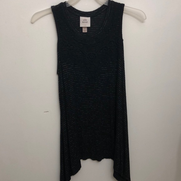 Knox Rose Tops - NWOT Black Lace Tank